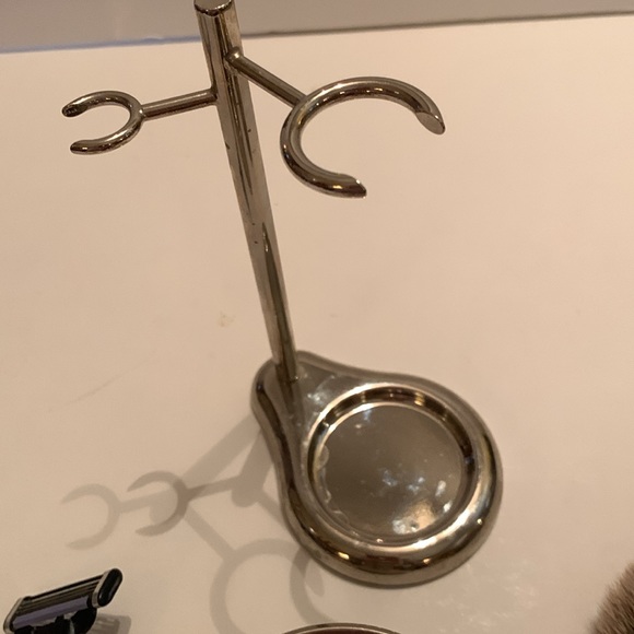 MENS GROOMING SHAVING SET-MADE IN ITALY-CHROME/CELLULOID TYPE HANDLES 4 PC SET - Picture 8 of 8